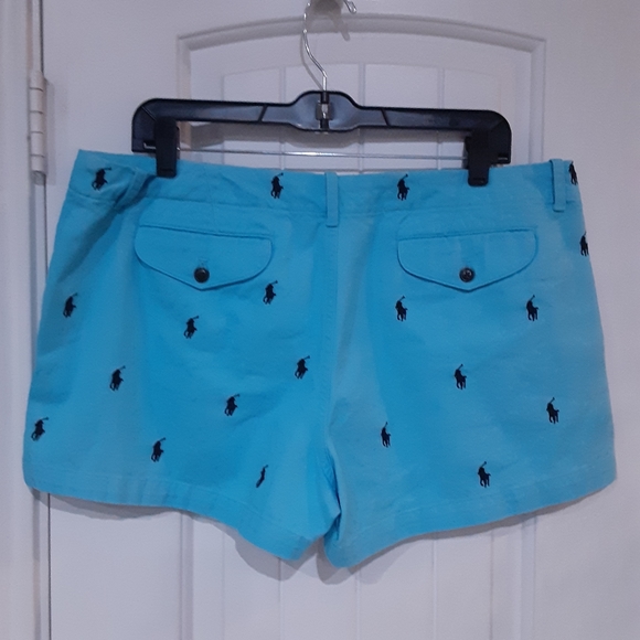 Ralph Lauren Sport, Cotton Embroidered Logo, Short Shorts, Size 14 - Picture 7 of 10
